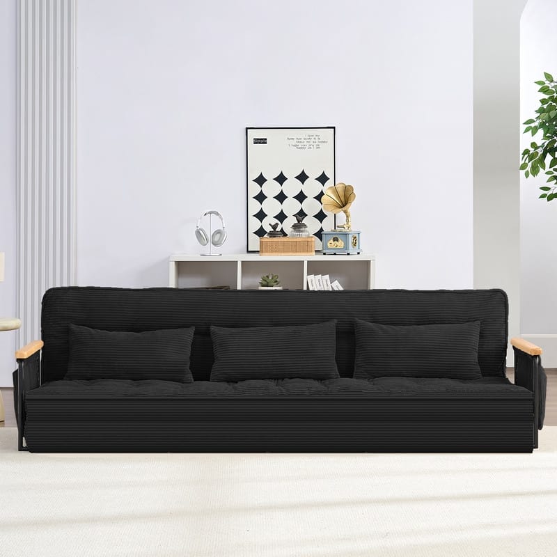 Mixoy Muti-Functional Folding Floor Sofa Bed,3-Seater,2-Seater,1-Seater Lazy Futon Sofa with 6 Position Adjustable Backrest