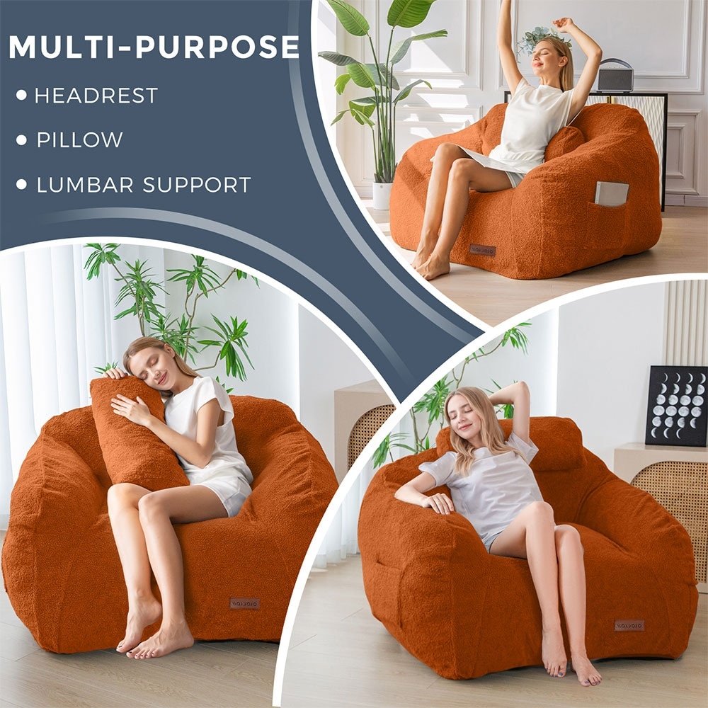 Giant Bean Bag Sofa Chair with a Pillow On Sale Bed Bath Beyond 40310949