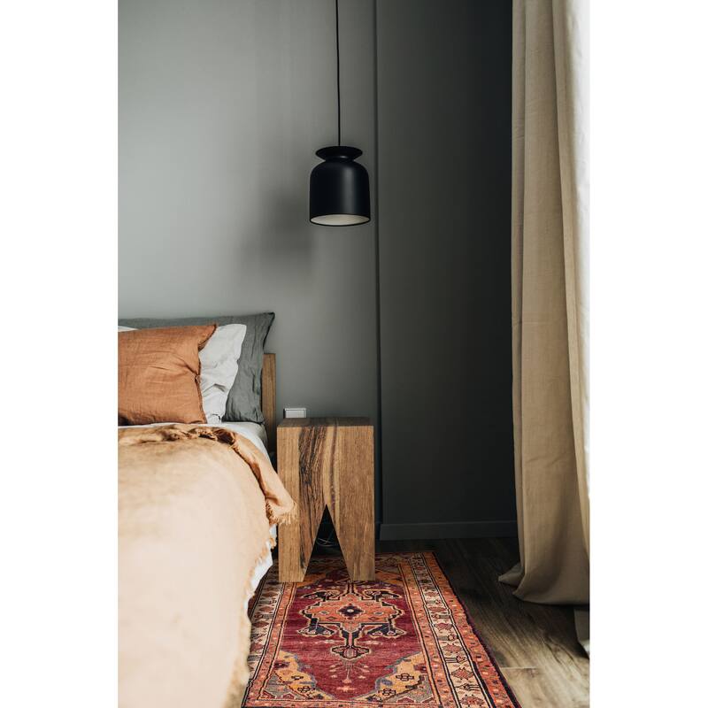 ECARPETGALLERY Hand-knotted Melis Vintage Red Wool Rug - 4'3 x 6'11