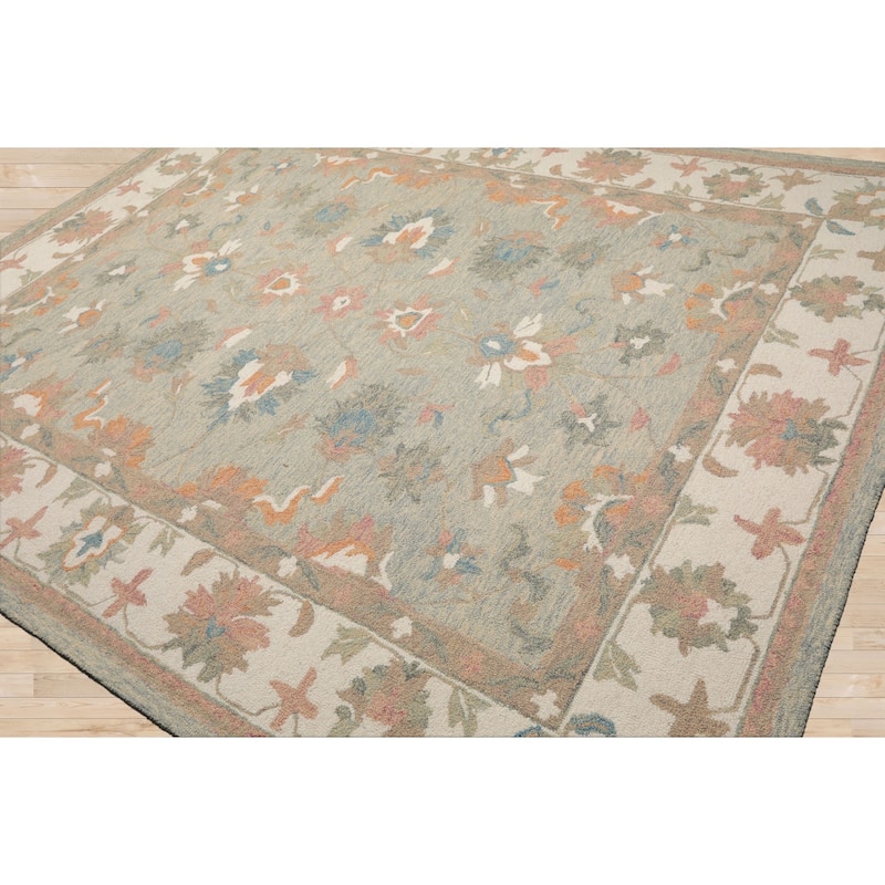 Multi Size Moss Traditional Agra Hand Hooked Wool Oriental Area Rug