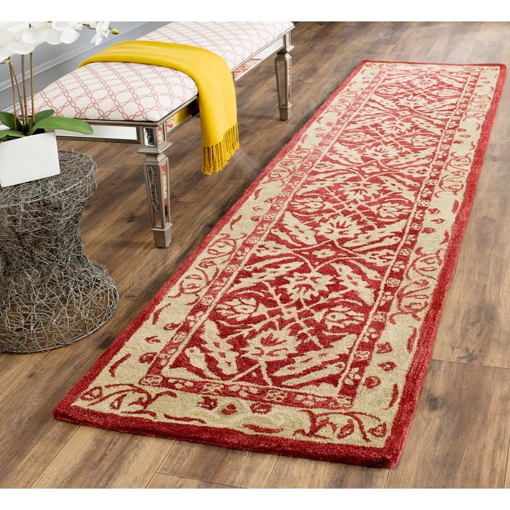 SAFAVIEH Handmade Anatolia Doro Traditional Oriental Hand-spun Wool Rug
