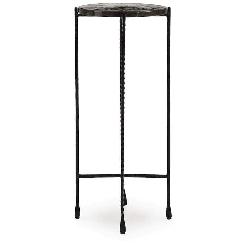 Signature Design by Ashley Newgoren Clear/Black Accent Table - 11"W x 11"D x 24"H