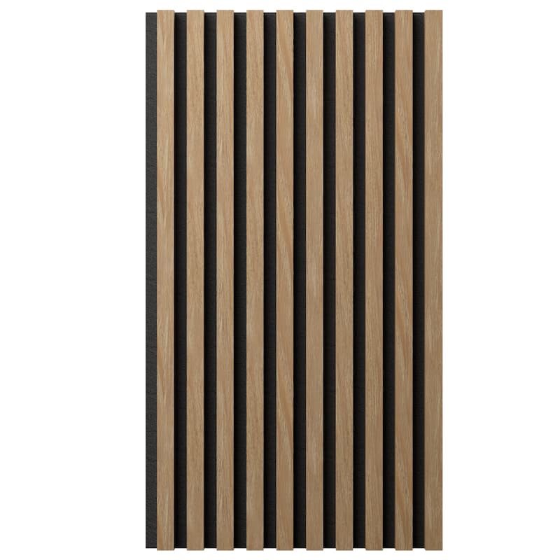 AcoustixPro Noise Cancelling Traditional Small Slat Wall Panel (2 Pack) - Aged Barrel - 11 3/4"W x 94 1/2"H