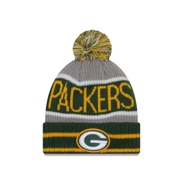 Green Bay Packers Banner Block Pom Knit Hat On Sale Overstock 31261149