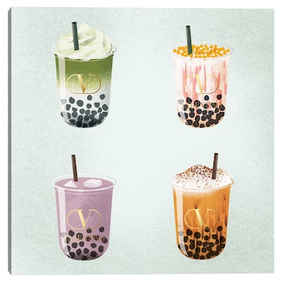 Aqua Fashion Boba by Shutterstock Canvas Art Print