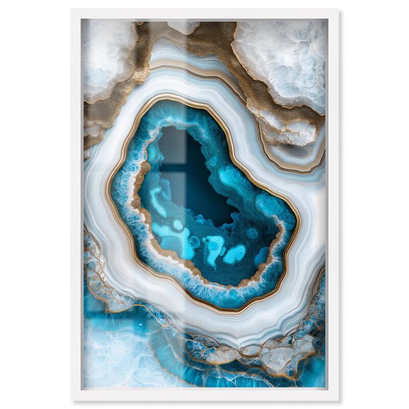 Gilded Geode Eye III Shadowbox by Art Remedy - White - 10" x 15"