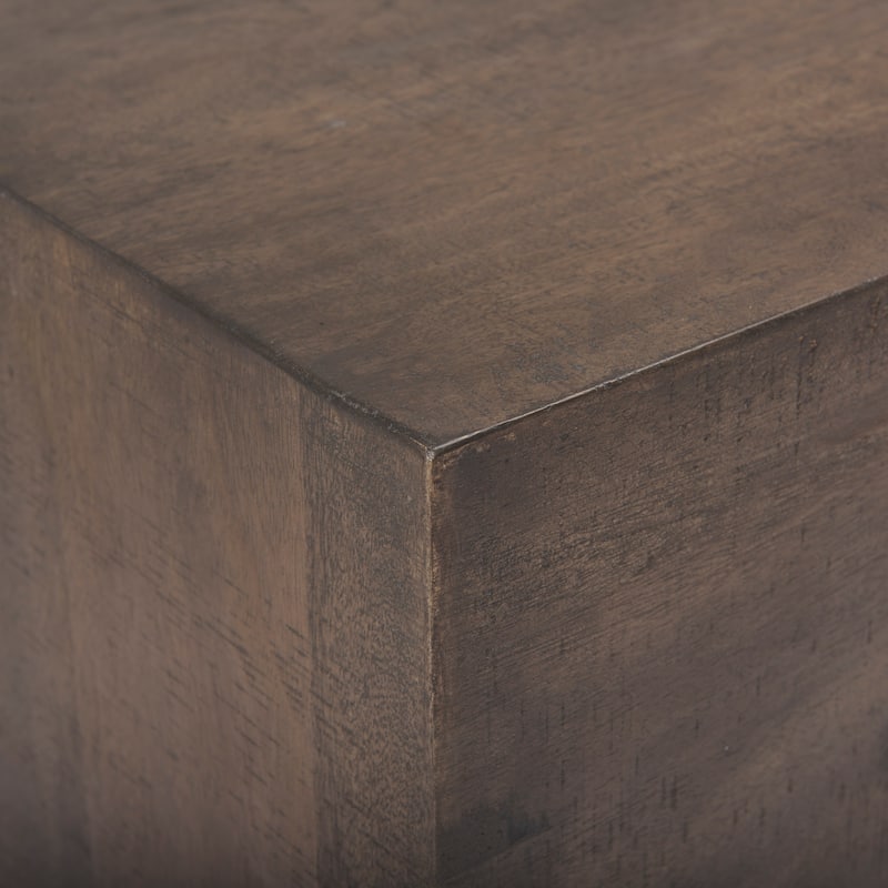 West Medium Brown Solid Wood Angular Coffee Table - 58.5"L x 19"W x 19"H
