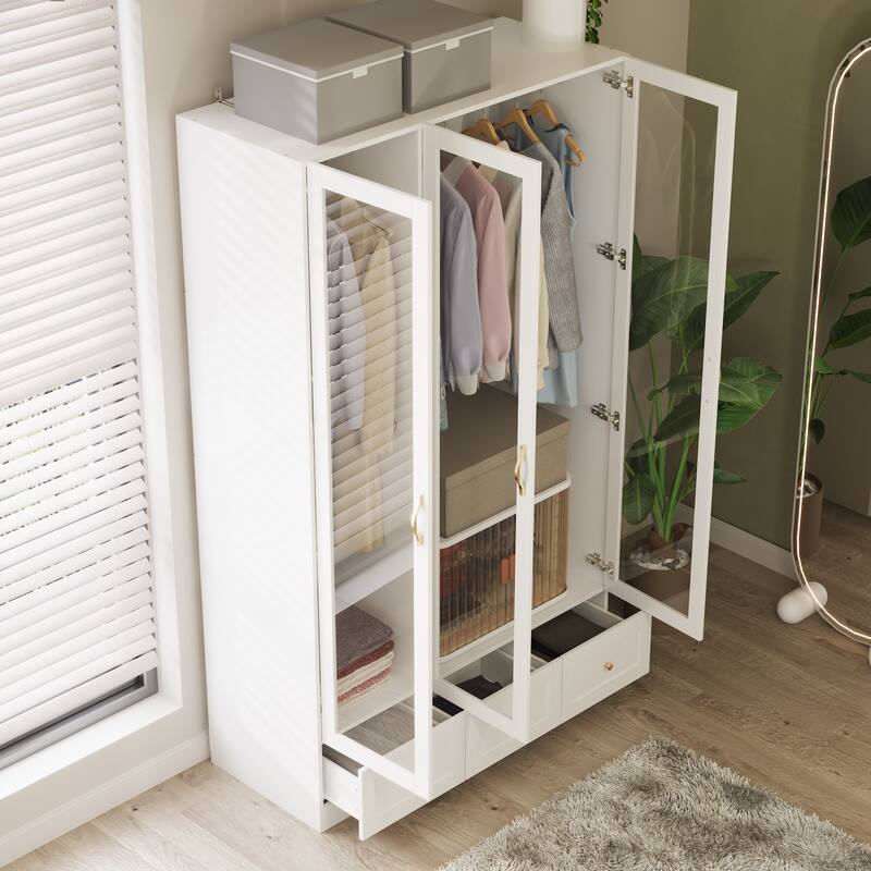 Chic Modular Closet System Wardrobe Units Armoires Home Organization