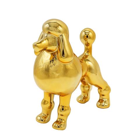 Petorama Standing Poodle Ceramic Statue