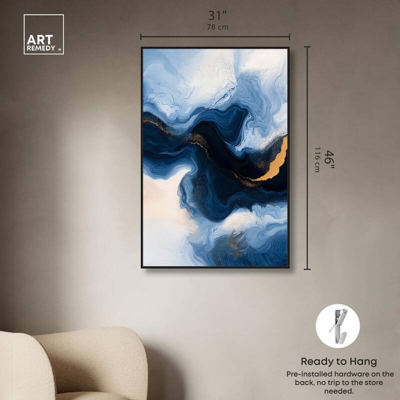 Blue Deep II Canvas by Art Remedy