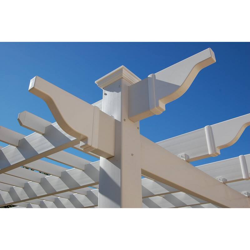 DuraTrel Queensbrook White Vinyl Pergola