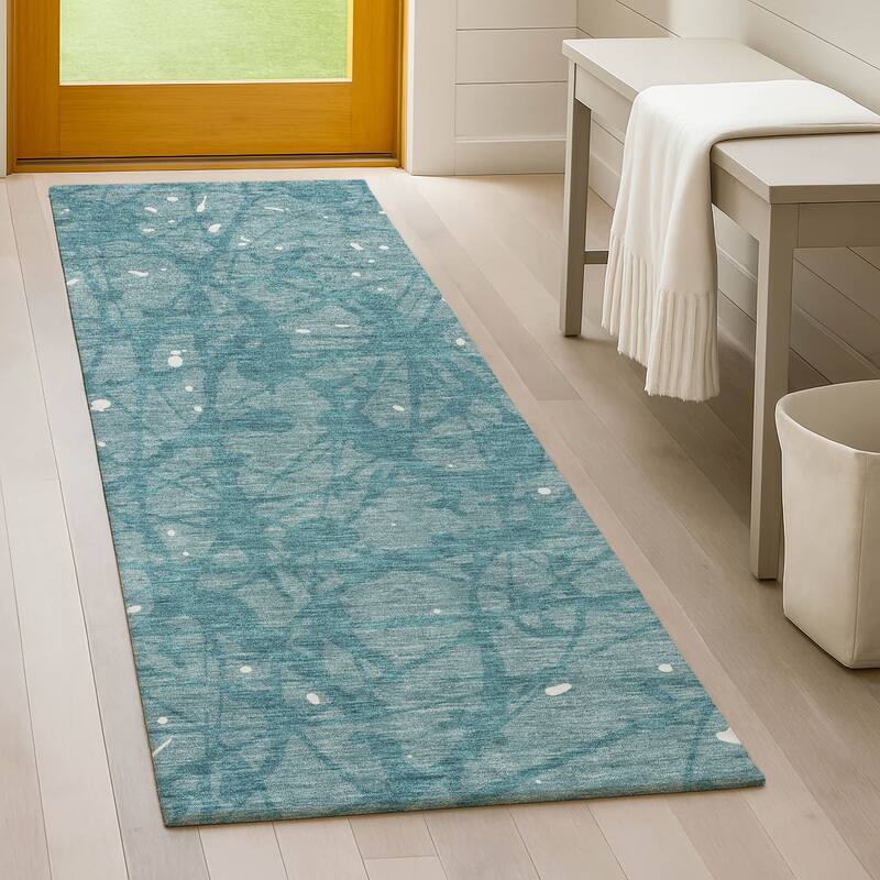 Machine Washable Indoor/ Outdoor Modern Campo Chantille Rug