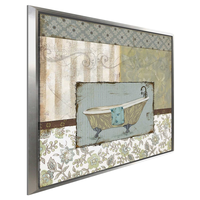 "Country Style Bath II" Print on Floating Canvas