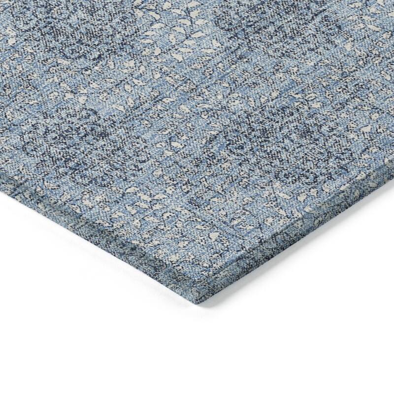 HomeRoots Damask Transitional Rectangle Outdoor Rug