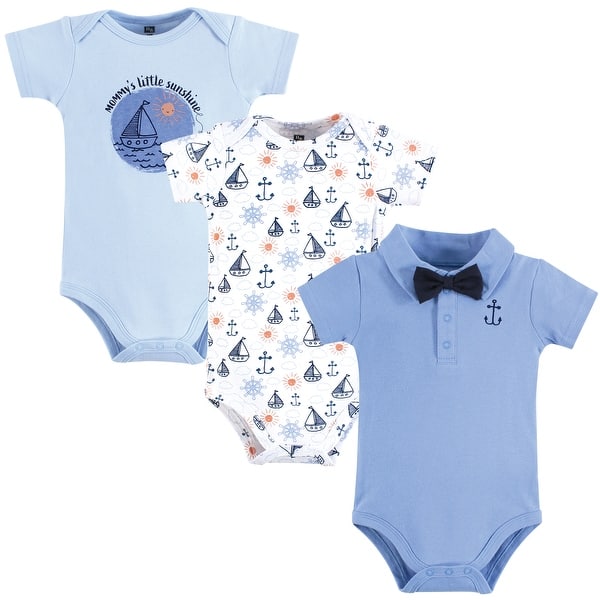 slide 1 of 1, Hudson Baby Infant Boy Cotton Bodysuits, Mommys Sunshine Polo 12-18 Months - Mommys Sunshine Polo