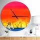 preview thumbnail 9 of 8, Designart 'Tree and Red Sky Spring Season' Oversized Landscapes Wall CLock 23 in. wide x 23 in. high