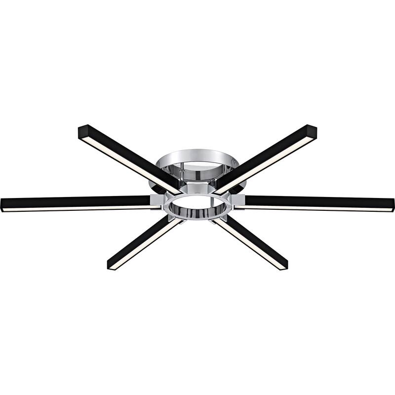 Zealand Integrated LED Polished Chrome Semi-Flush Mount with CCT Switch