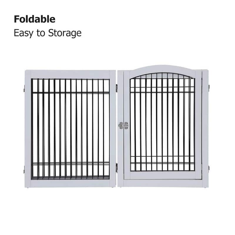 Unipaws Pet Playpen for Dogs, Freestanding 6 Panels Dog Gate