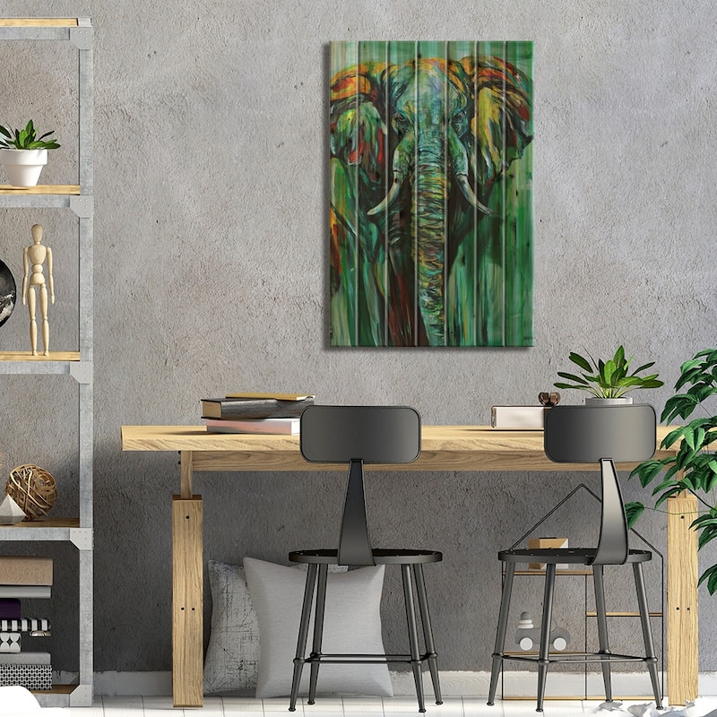 Emerald King Print On Wood by Lindsey Dahl - Multi-Color