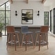 preview thumbnail 112 of 120, Skara Swivel Bar Stool, Upholstered Bar Height Chair with Bentwood Frame