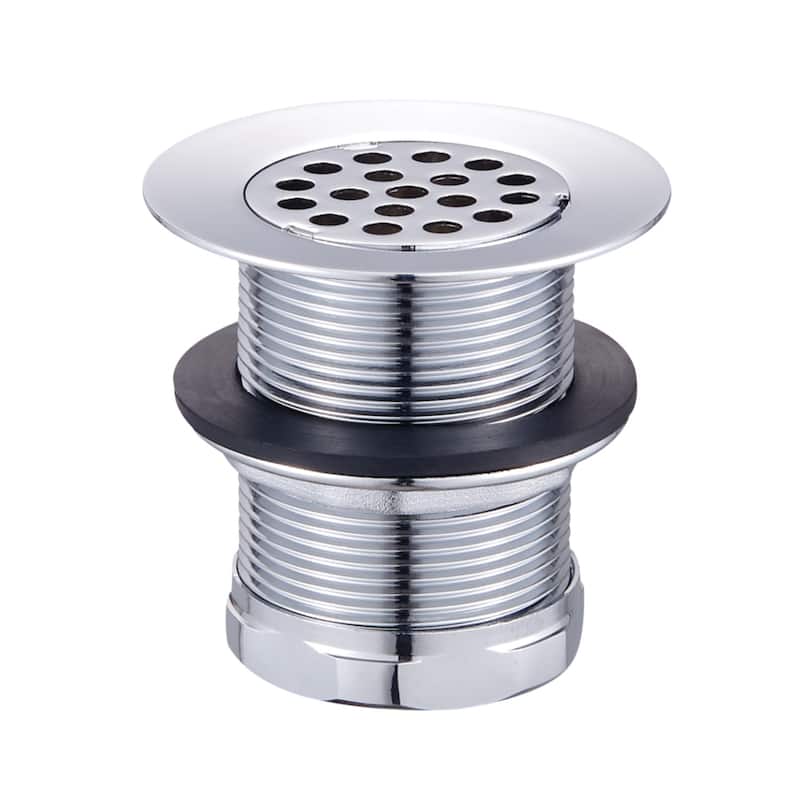 Kingston Brass Seattle 2-Inch Brass Grid Bar/Utility Sink Basket Strainer - Polished Chrome