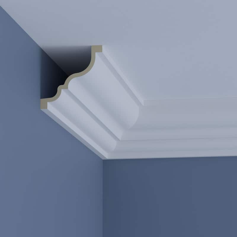 6"H x 6"P x 8 3/8"F x 96"L Tessa Crown Moulding - 1-Pack
