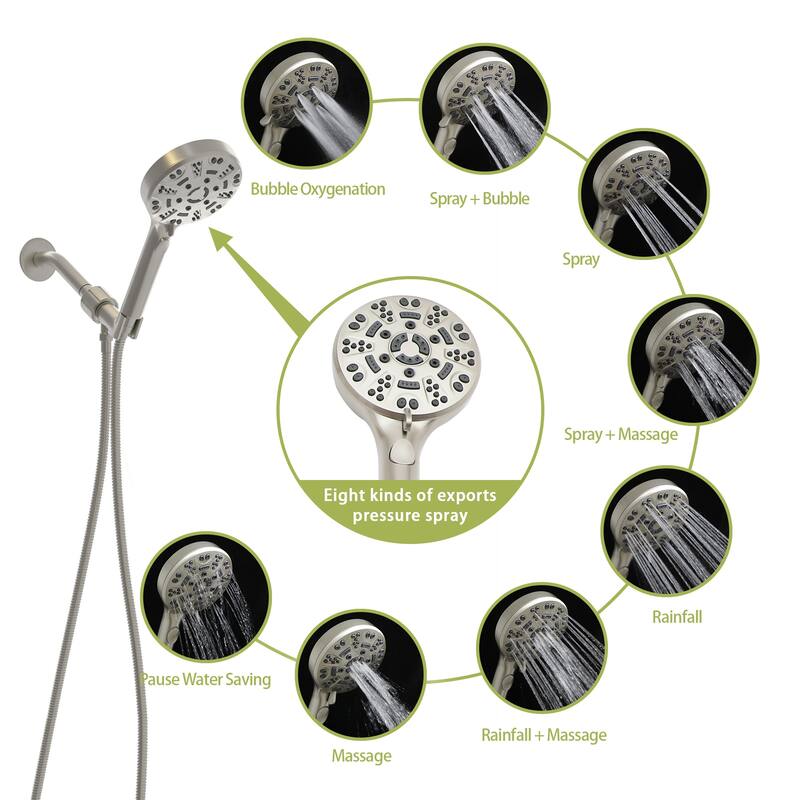 Topcraft Wall Mount Multi-Function Hand Showerhead - 4.7*4.7