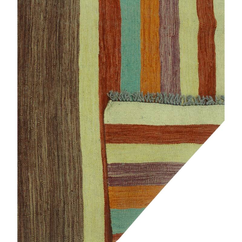 Noori Rug Winchester Flatweave Loren Blue/Brown Rug - 9'2" x 11'10"