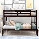 preview thumbnail 20 of 25, Twin over Full Solid Pine Wood Bunk bed with Full-length Guardrail,Clean Silhouette and A Hue of Elegance
