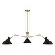 preview thumbnail 4 of 7, Meridian M7019 3 Light 55" Wide Chandelier