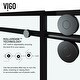 preview thumbnail 32 of 36, VIGO Elan Adjustable Sliding Shower Door in Matte Black