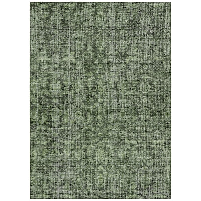 Machine Washable Indoor/ Outdoor Vintage Traditional Chantille Rug