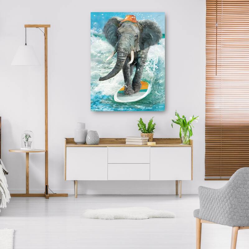 Surfing Safari By Studio Arts Canvas Art Print