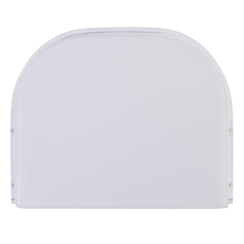 Solara 20 in. Seat Height Acrylic and Upholstered Accent Stool - Clear Acrylic