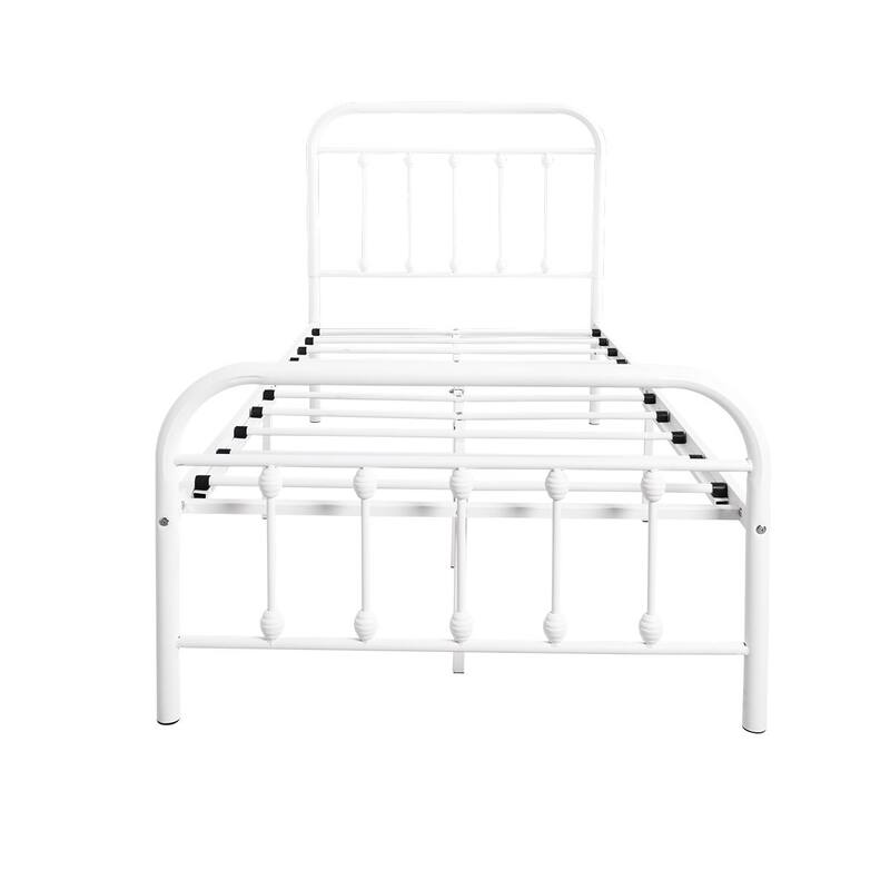 Alazyhome Simple Vintage Metal Platform Bed Frame, Easy-Assembly