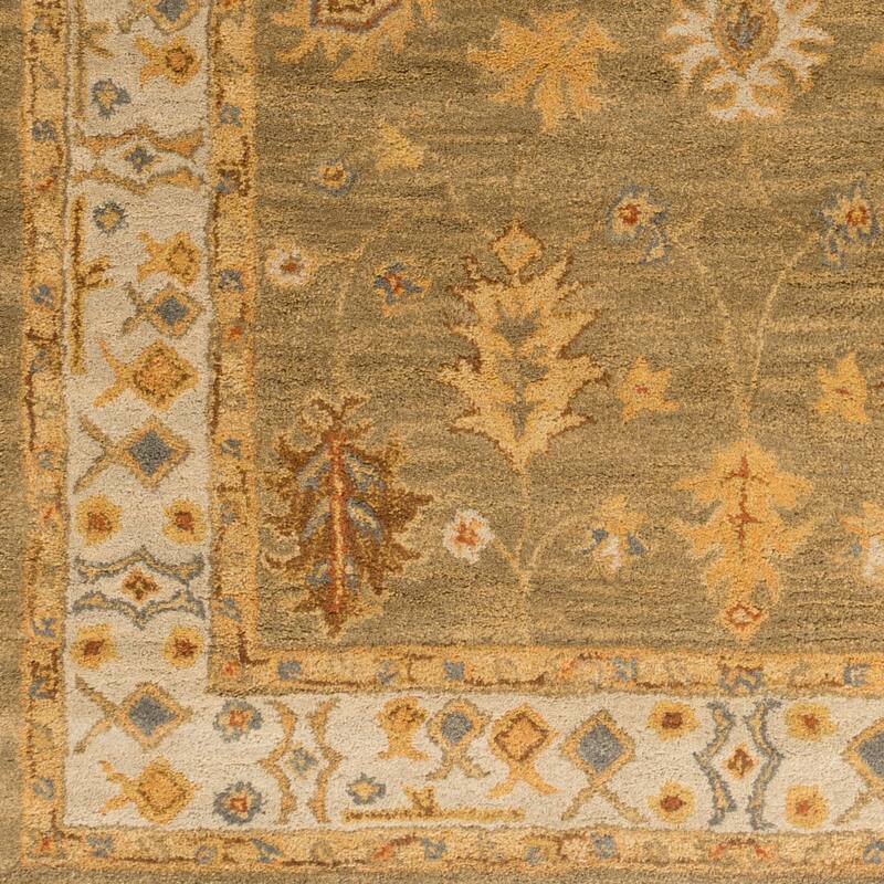 Livabliss Harrat Hand-Tufted Bordered Wool Runner Rug