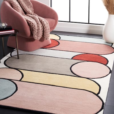 SAFAVIEH Handmade Fifth Avenue Giota Mid-Century Modern Wool Rug