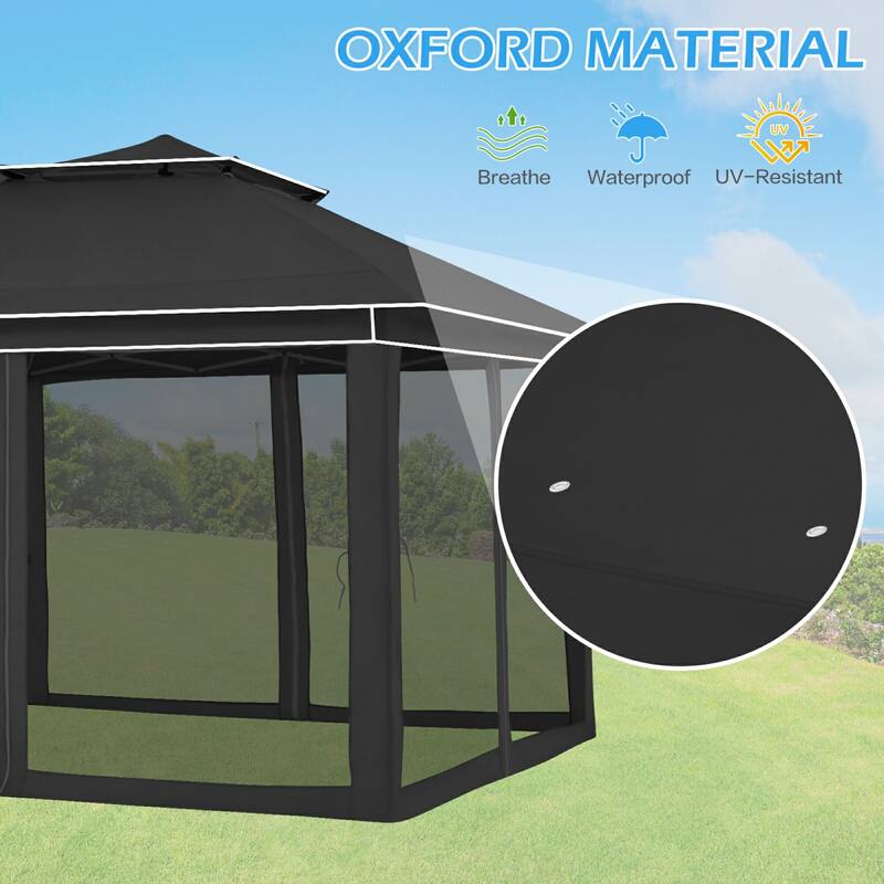 AVAWING 10x10 Pop Up Canopy Tent - Instant Shelter with UV Protection for Outdoor Events, Beach - Heavy Duty Steel Frame