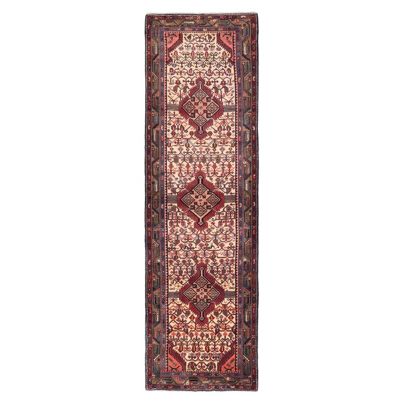 ECARPETGALLERY Hand-knotted Konya Anatolian Cream Wool Rug - 3'1 x 10'3
