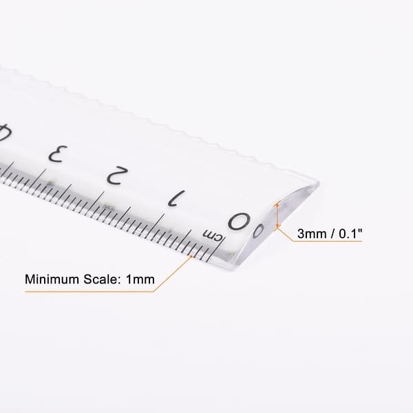 18cm Visual Ruler Straight Plastic Ruler Plastic Clear Measuring Tool with Wavy Line for ...
