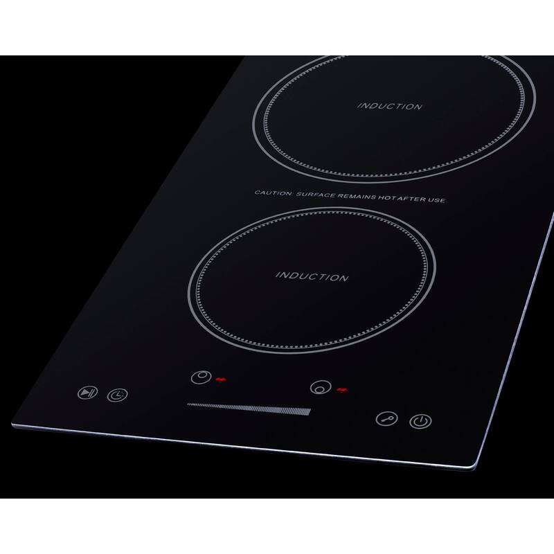 Summit SINCH115V2 12" Wide 2 Burner Electric Cooktop with Induction