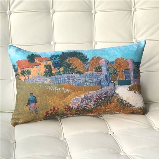 Van Gogh Farmhouse in Provence 12x20 Throw Pillow with Polyfill Insert