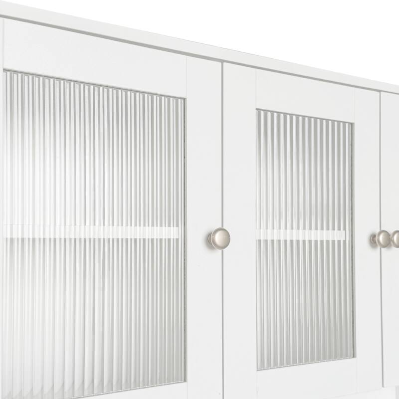 Computer Desk with glass door for Home Office or Study desk, Bookshelf & Hutch, Computer Desk with 90 Degree Rotating Desktop