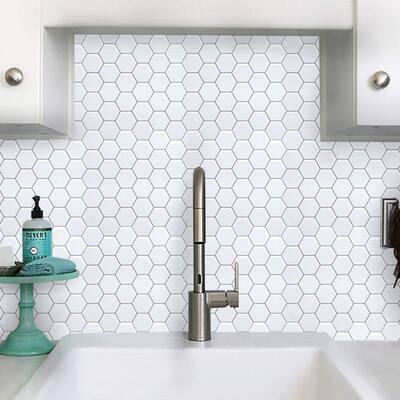 3D Peel and Stick Glossy Gel Backsplash Tile, 12"x12"/pc