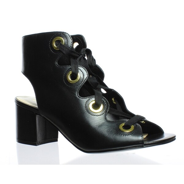 nine west black open toe heels