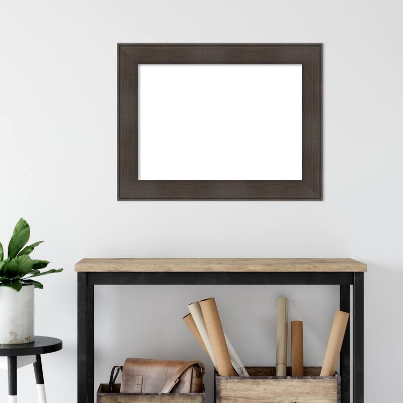 Amanti Art William Rustic Woodgrain Framed Dry Erase Magnetic Board