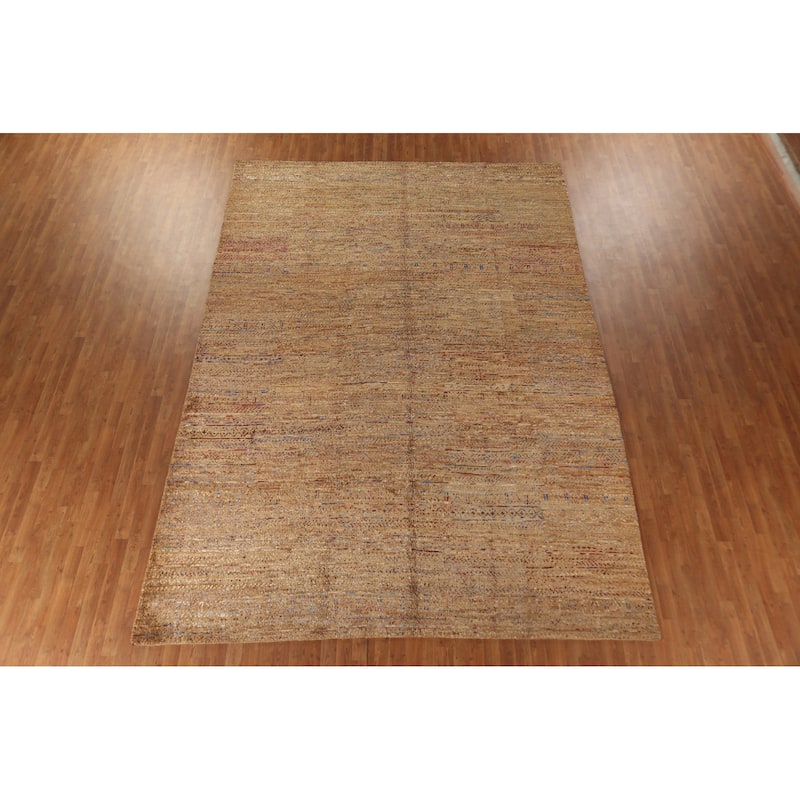 Moroccan Oriental Area Rug Handmade Jute Carpet - 9'5"x 13'4"