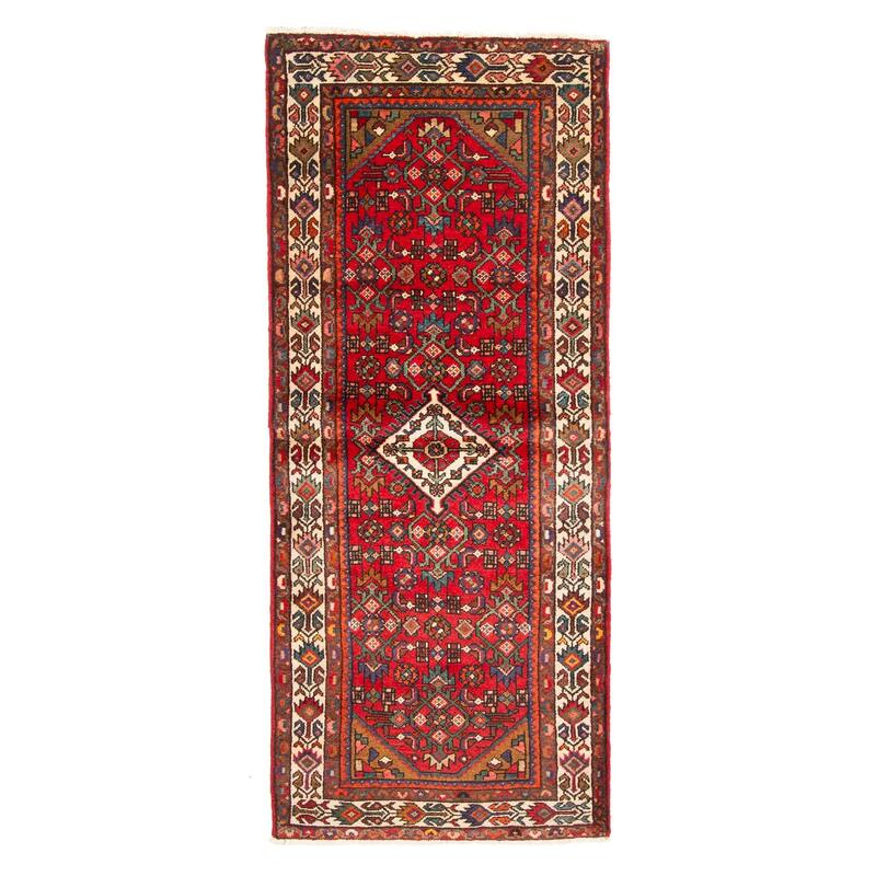 ECARPETGALLERY Hand-knotted Andelz Red Wool Rug - 2'11 x 6'10