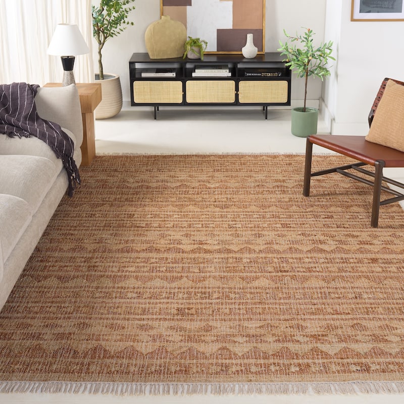 SAFAVIEH Handmade Kilim Antjelina Bohemian Jute Fringe Rug