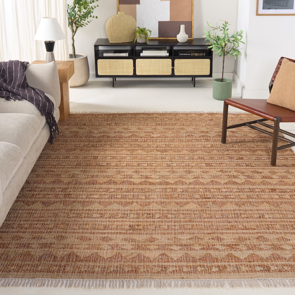 SAFAVIEH Handmade Kilim Antjelina Bohemian Jute Fringe Rug